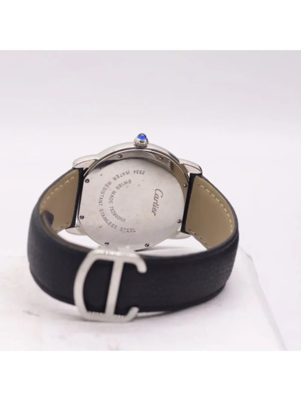 Cartier Guaranteed Ronde Solo de Quartz Date Silver Dial Watch
